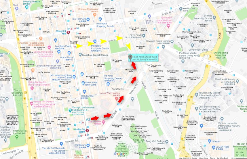 map to cathedral